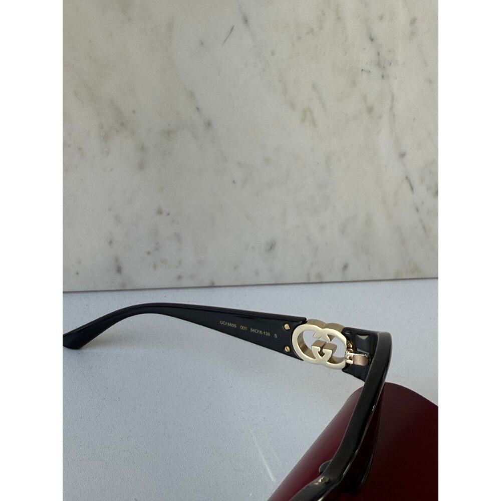 NEW Gucci GG1660S Black Slim Oval Logo Sunglasses - Picture 7 of 9